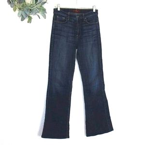 7 for All Mankind Ginger Dark Wash High Rise Flare Jeans